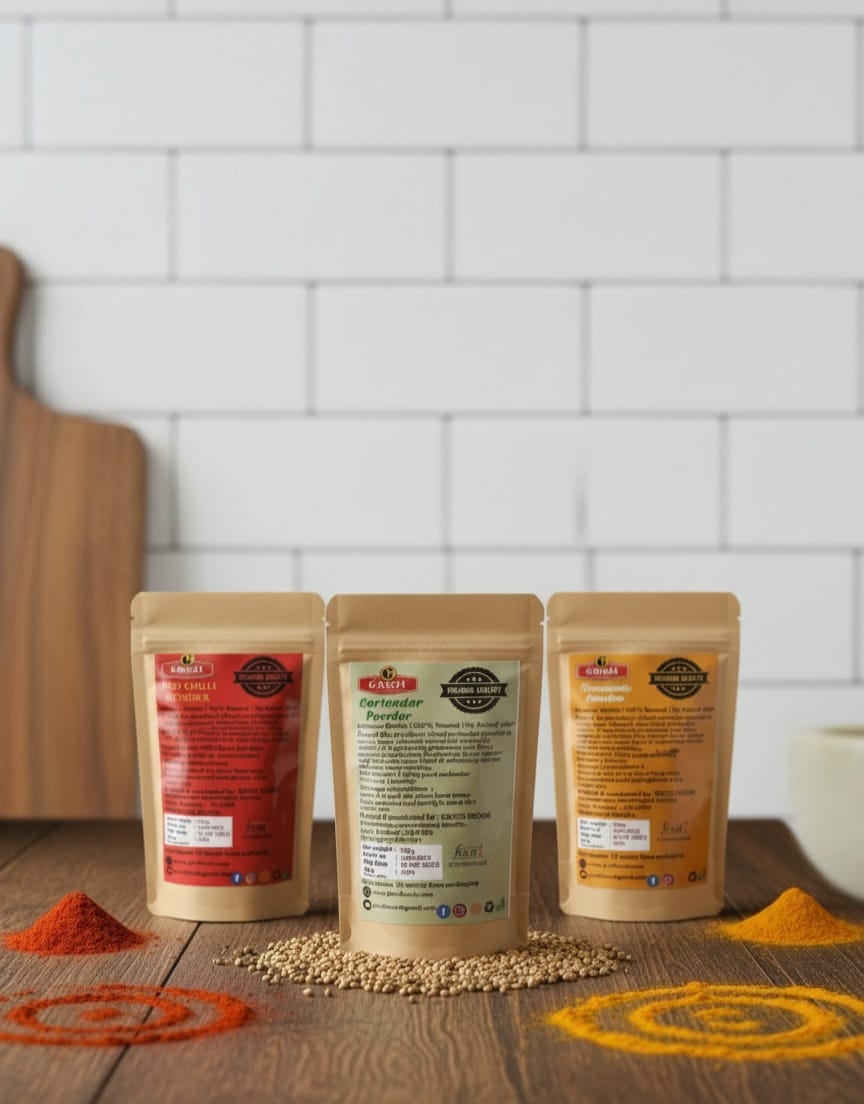 Red Chilli, Coriander & Turmeric Powder Combo