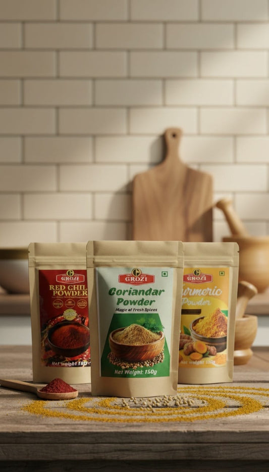 Red Chilli, Coriander & Turmeric Powder Combo